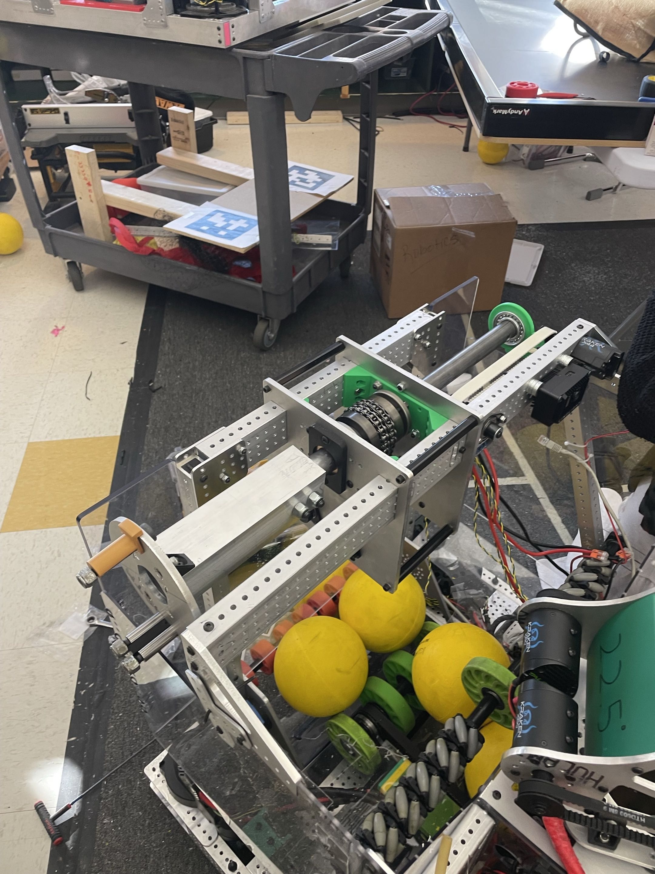 First prototype mounted on robot